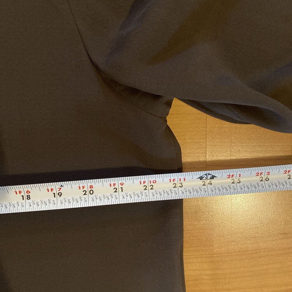 Eileen Fisher Silk L Brown Button Shirt Jacket Lightweight‎ Slits Sides - Picture 9 of 14